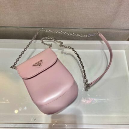 Replica Prada 1BH185 Mini Cleo BRUSHED Leather Pink